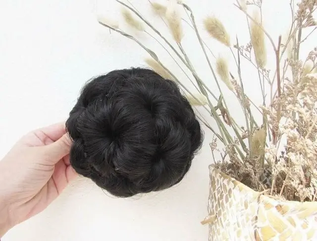 tóc giả búi hoa dành cho người già