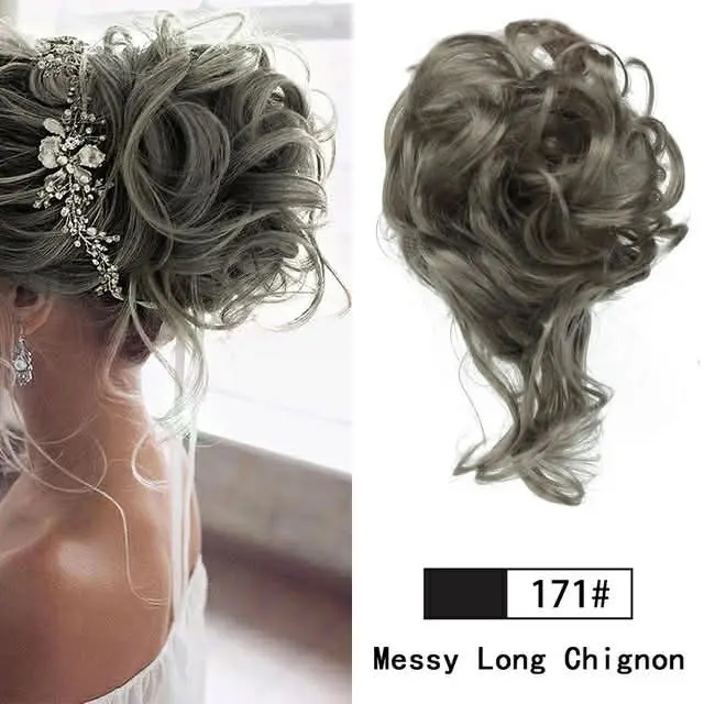 búi tóc giả xoăn cho người già