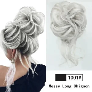 tóc giả búi xoăn cho người lớn tuổi