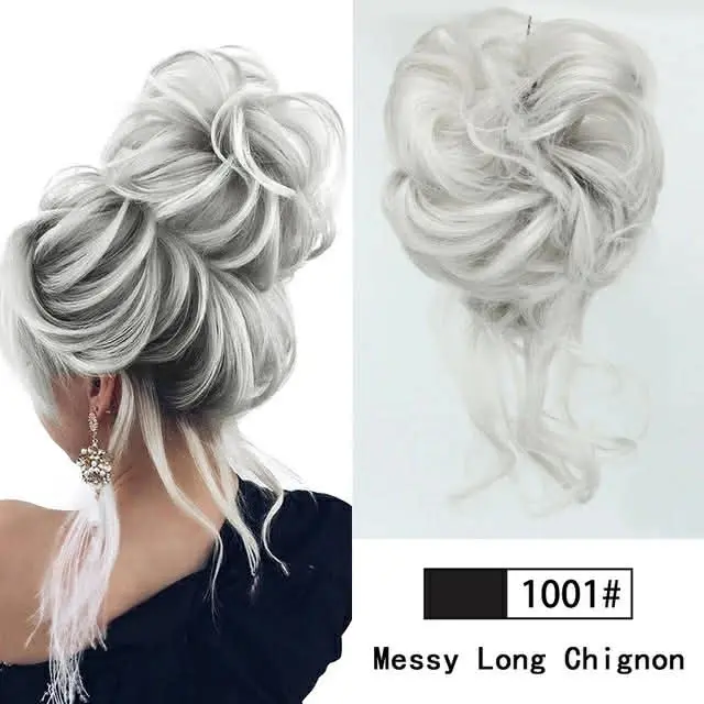 tóc giả búi xoăn cho người lớn tuổi