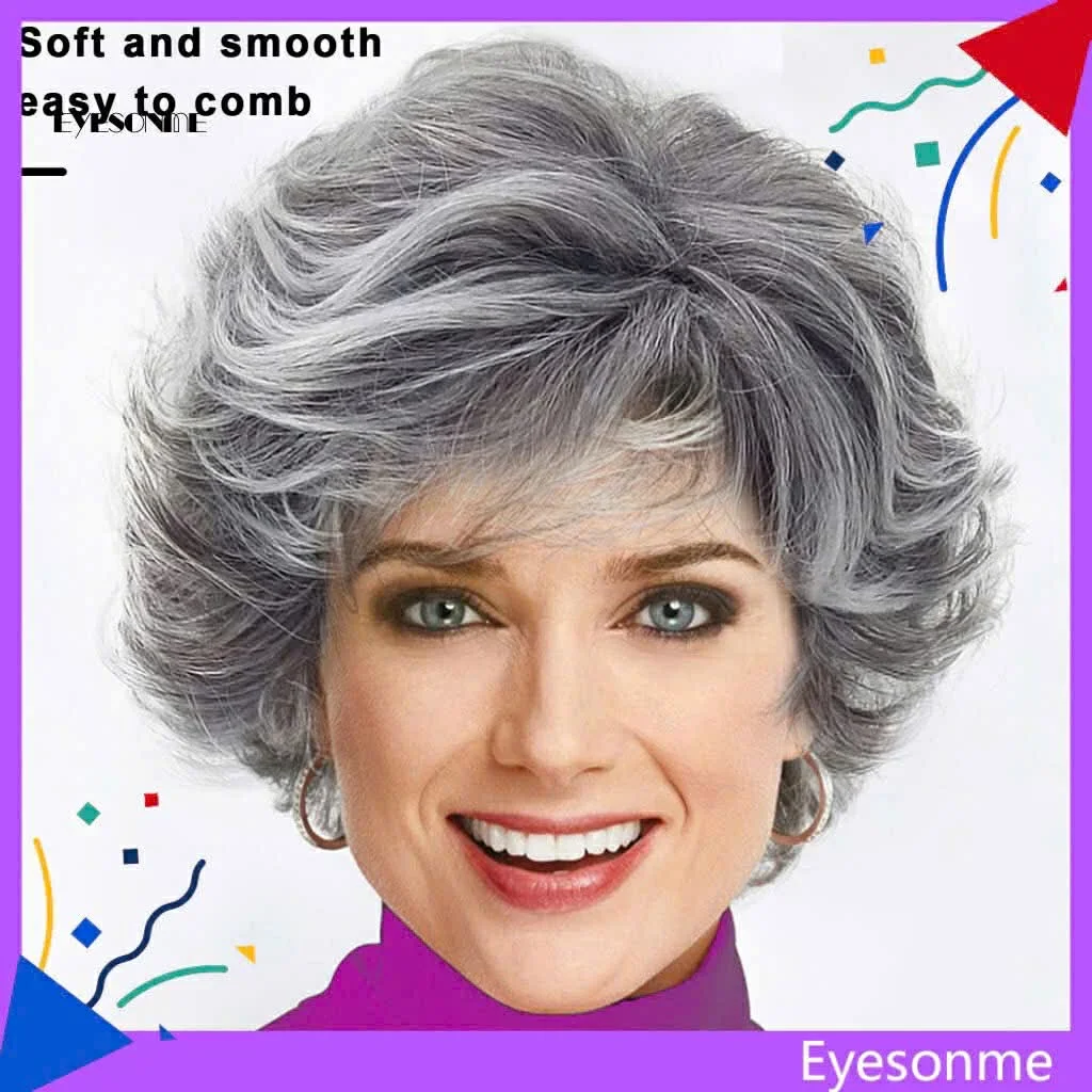 tóc giả nguyên đầu cho người già nữ