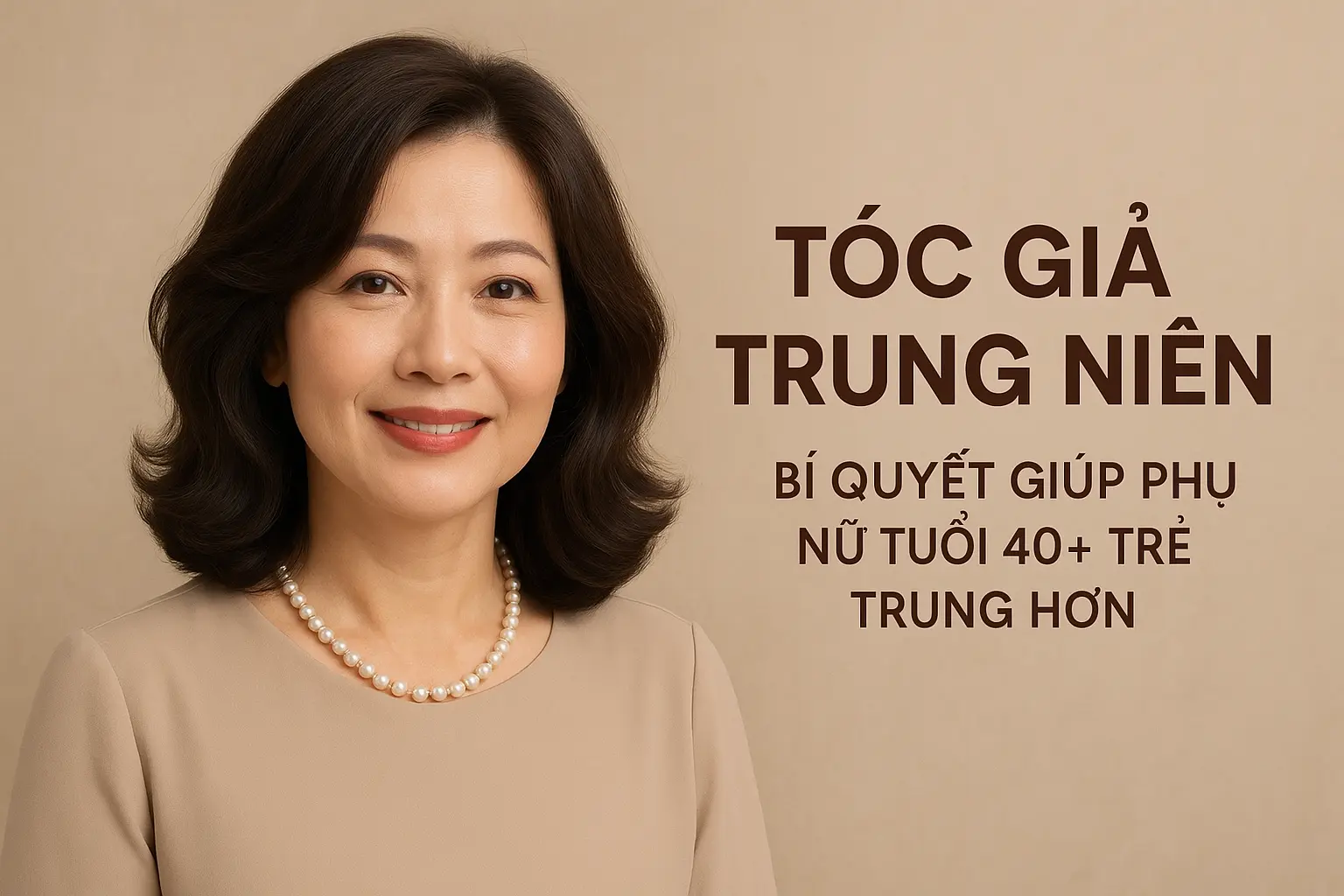 tóc giả trung niên bí quyết giúp phụ nữ tuổi 40 trẻ trung hơn