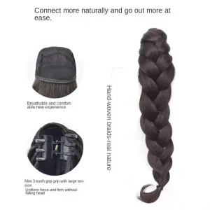 ngoạm tóc giả tết bản to 35cm