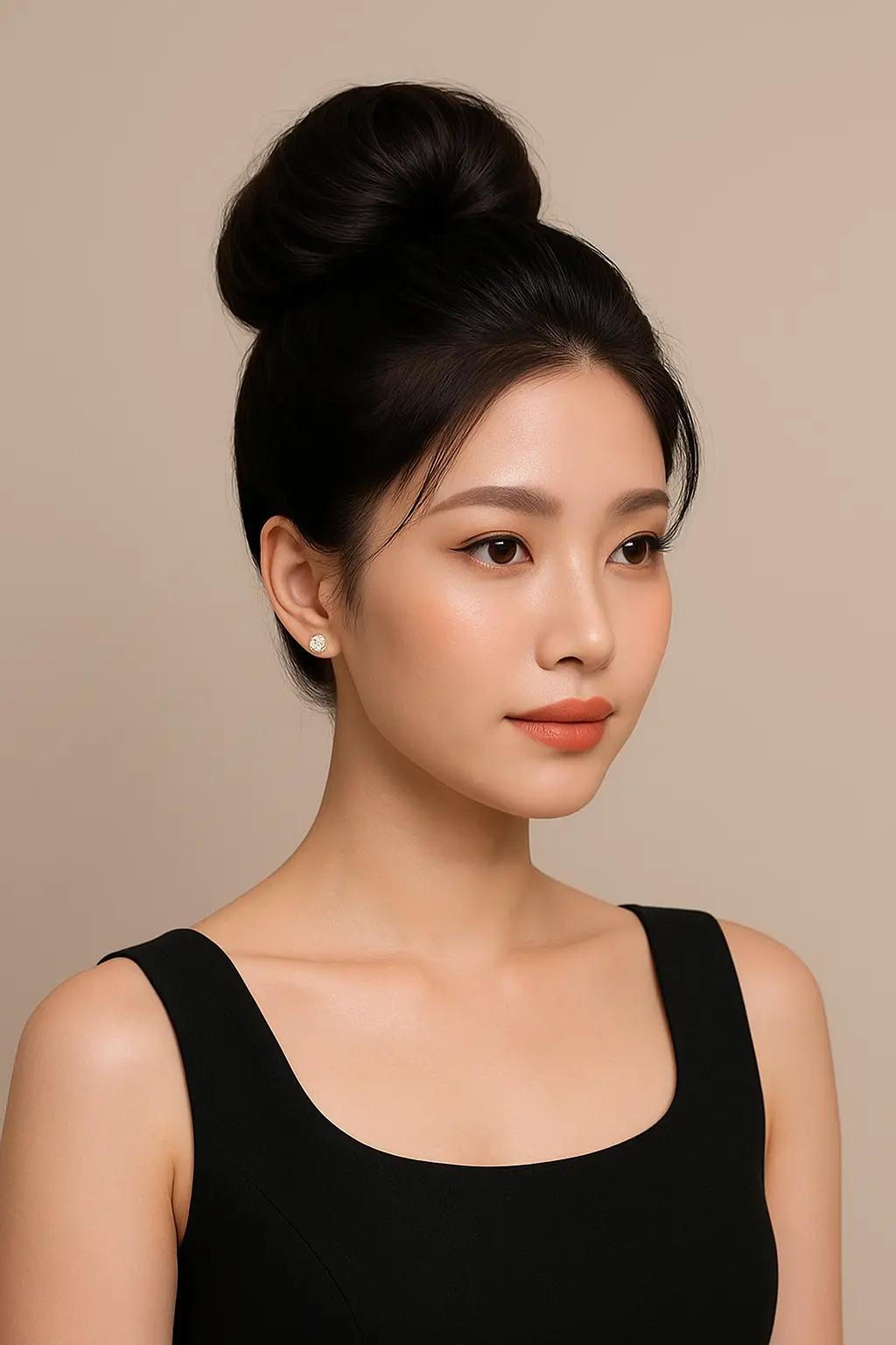 tóc giả búi cao nữ dự tiệc sang trọng