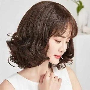 tóc giả ngắn xoăn trung niên