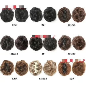 búi tóc giả kẹp xoăn đẹp