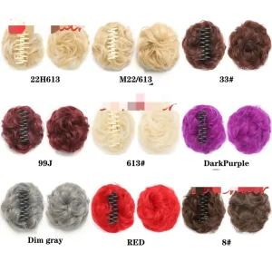 búi tóc giả kẹp xoăn nhiều màu