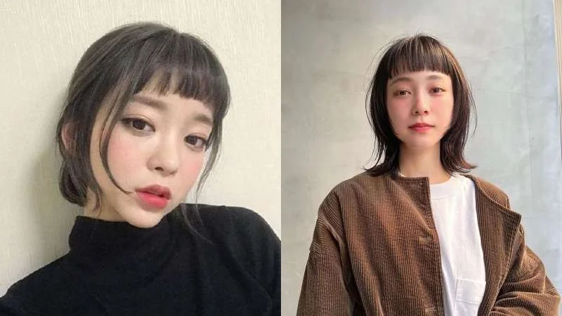 kiểu tóc mái ngố cho mặt dài